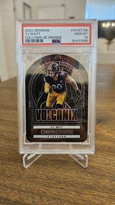 2022 Obsidian TJ Watt Volcanix-Orange /50 PSA 10 Pop 1! Steelers