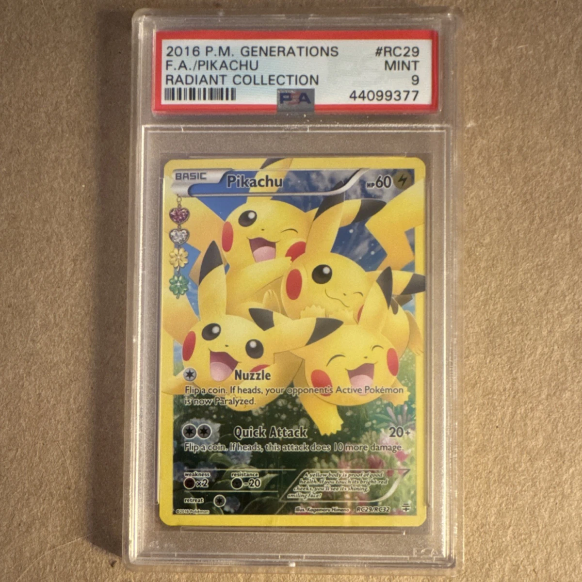 Pokémon TCG Grade 9 Pikachu Individual Collectible Card Game Cards