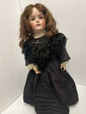 Antique  Kestner MOURNING DOLL# 171 Bisque Head Doll 24” exquisitely Dressed