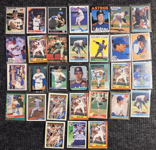 Nolan Ryan Card Lot - Vintage, Inserts, Base - NM / M / LP - 31 Total