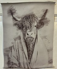 Highland Cow Funny Bathroom Decor Wall Art Set Of 2 No Frame 16x12