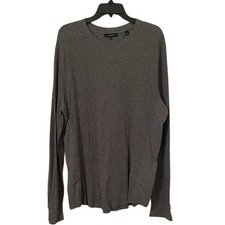 VINCE  Men  s Gray Waffle Knit Long Sleeve Sweater Top Size XL