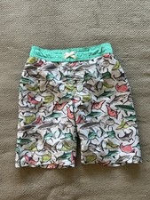 Boys Cat and Jack Shark Print Swim Trunks Size 8/10