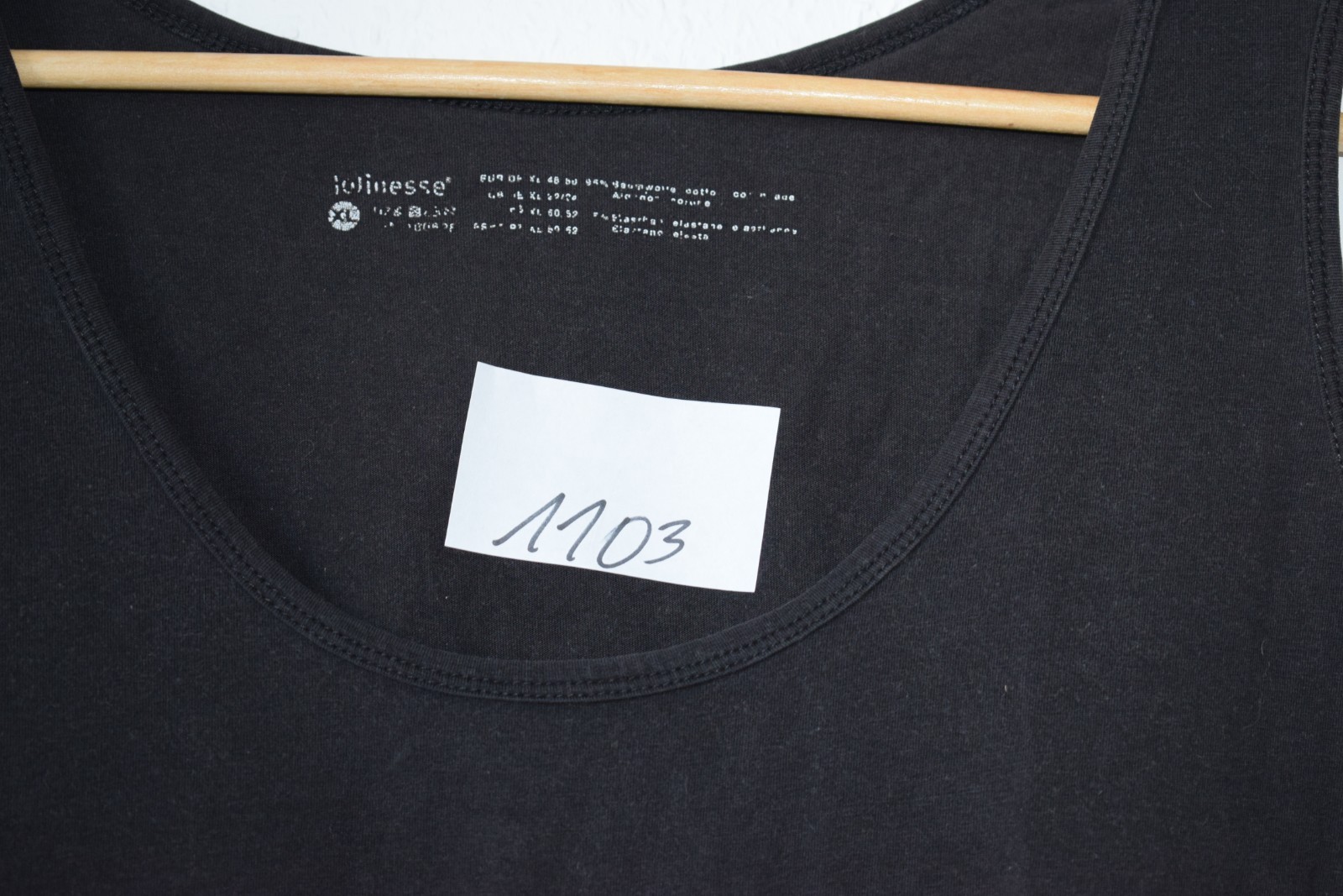 Jolinesse Black Cotton Blend Tank Top - Women's Size XL (48/50) image 4