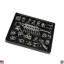25pcs Brain Teaser Metal Wire Puzzle Educational Iq Game for Boy Girl Adults