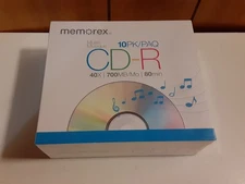 New Sealed Memorex CD-R 10 Pack 40X 700MB 80 Minutes