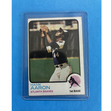 Topps 1973 Topps Baseball Hank Aaron Atlanta Braves #100 *EX*