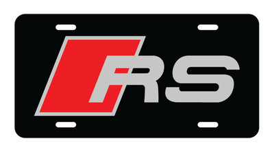 Audi RS Plate metal novelty vanity old style 2 colors plate