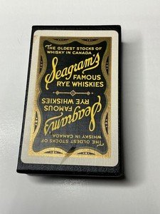 Vintage Seagram's Rye Whiskies Advertising Playing Card Deck Black Box Canada