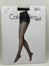 Calvin Klein Active Sheer Control Top 904N Black Size C 25 Denier