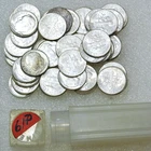 1961 P Roosevelt Silver Dime Original Gem BU UNPICKED roll 50 coins #P211F