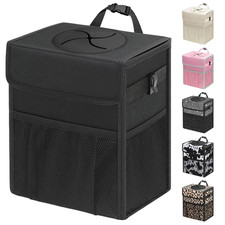 Car Trash Can with Lid, Leakproof Car Garbage Can Car Trash Bag