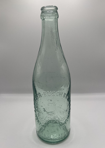 Pre Prohibition Norfolk VA Anheuser Busch Brew Assn Beer Bottle (Aqua Green)