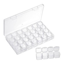 HARFINGTON Bead Organizer Box Diamond Art Containers 1pcs Transparent