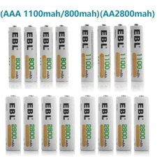 AA AAA Rechargeable Batteries NIMH 2800mah 1100mah 800mah For RC with Box LOT