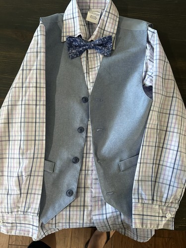 Boys Van Heusen, Size 10, Pants, Vest, Shirt, Bow tie, Preowned, Good Condition - Picture 1 of 5