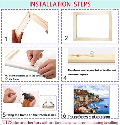 2 Pack 9"x 12" DIY Wood Canvas Stretcher Bars,Removable Canvas Frames 9"X12" - Picture 5 of 8
