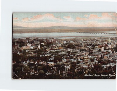 Postcard Montreal from Mount Royal, Montreal, Canada
