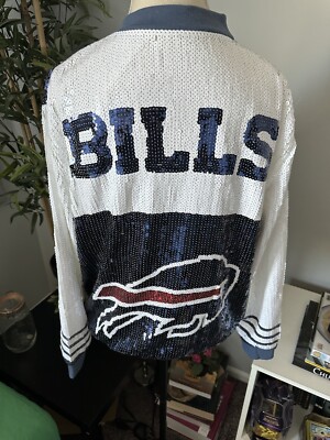 Buffalo Bills jacket Size Large new sequence jacket Glitter