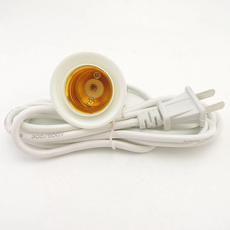 2.4M 4M E27 AC Power Cord extension Cable on/off  Switch Led Lamp Bulb Bases - Image 2 of 4