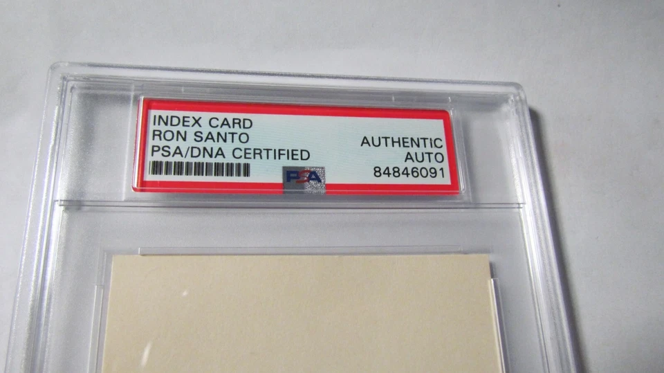 Ron Santo signed Index Card PSA Certified - Image 2 of 3
