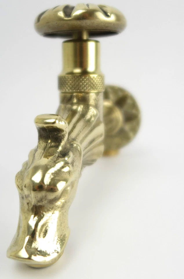 Robinet Messsing Dragon Bouton Jugendstil Jardin Gargouille Sphérique Extérieur - Photo 2/4