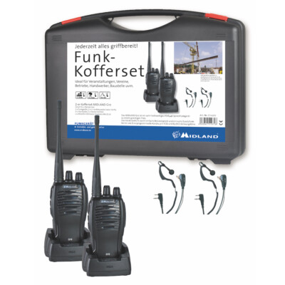 Midland G10 Pro PMR 2er Handwerker-Kofferset inkl. MA21LK Headsets
