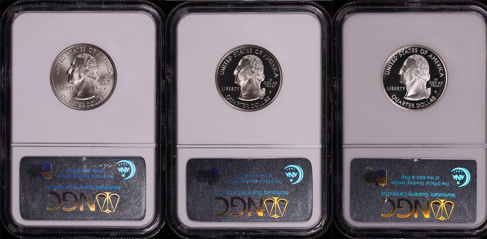 2005-P&S SMS, Clad, & Silver Oregon State Quarter Set NGC MS-67 & PF-69/70UC - Image 2 of 2