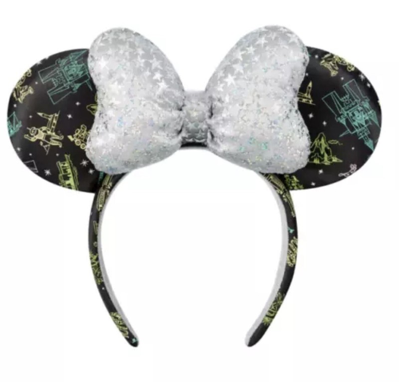 NWT Disney Parks Disneyland Minnie Mouse Headband Ears 100th Anniversary New