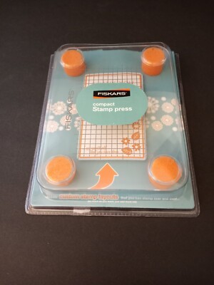 Fiskars Compact Stamp Press Stamping Tool 3x5 Inch Paper Crafts Cardmaking