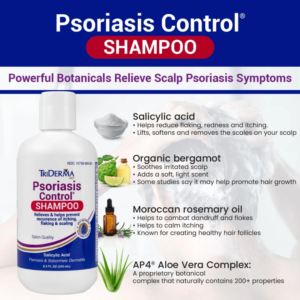 TriDerma Psoriasis Control Scalp Exfoliator Treatment Shampoo, 8.3 oz - Image 4 of 4