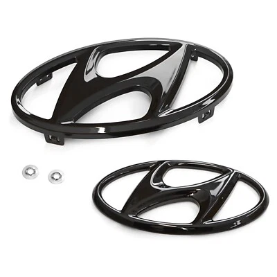 Original Hyundai i30 (PD) Facelift Logo emblema 2 piezas inscripción negro