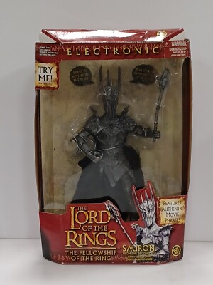 Lord of the Rings Fellowship of the Ring Electronic Sauron Action Figure 2002