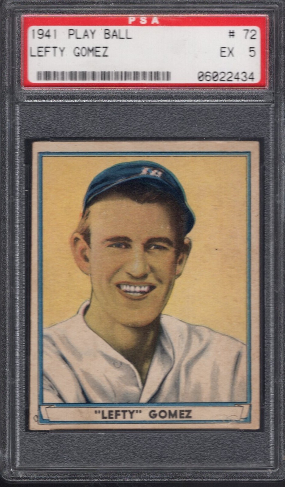 1941 Play Ball #72 LEFTY GOMEZ (HOF) PSA 5 EX New York Yankees  - TOUGH!