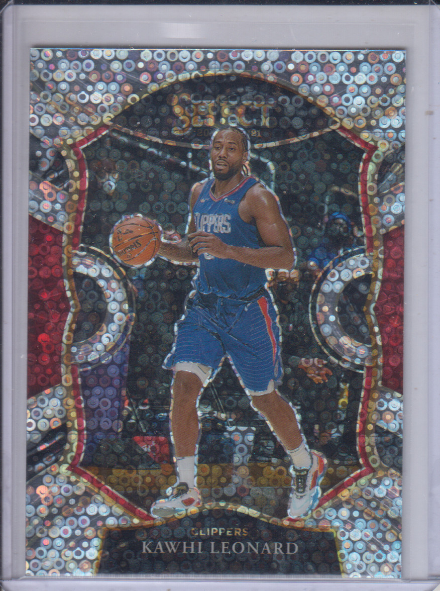 2020-21 Panini Select # 37 Kawhi Leonard Concourse Disco Prizm LA Clippers NBA