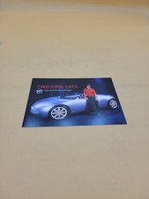 2001 TWO COOL CATS TIGER WOODS AND THE  BUICK BENGAL AUTOMOTIVE POST CARD