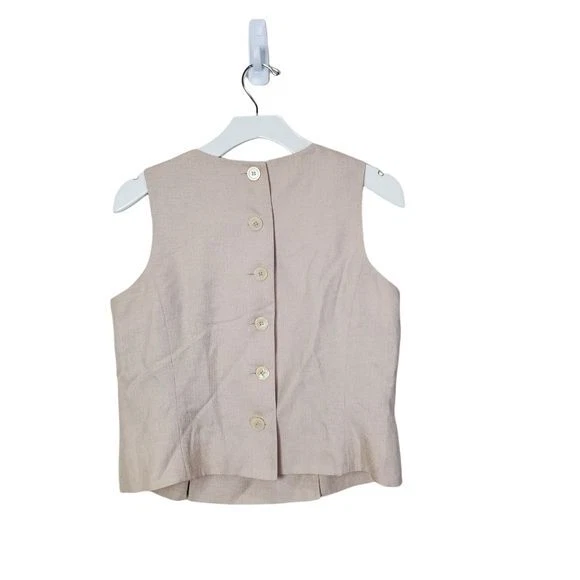 Blazer y chaleco Lord & Taylor para mujer talla 10P paquete crema negro texturizado mínimo Foto 3 de 4