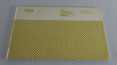 Owner´s Manual / Handbook Plymouth Fury Stand 1974