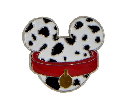 101 Dalmatians Dog Mickey Head Shape Individual Disney Park Trading Pin ~ New