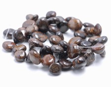10-11MM BRONZITE GEMSTONE PEBBLE NUGGET CHIP LOOSE BEADS 15.5"