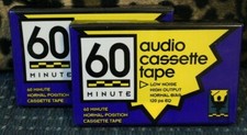 Audio Cassette Tapes Lot of 2 Unopened 60 Minute Low Noise