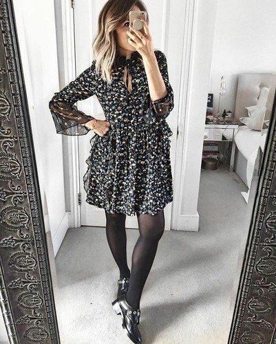 ZARA NEW WOMAN FLORAL PRINTED DRESS 