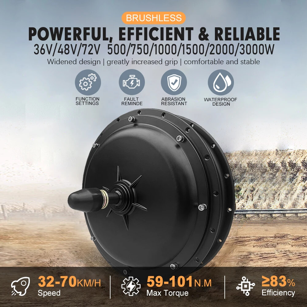 Kit Conversion Fat Bike électrique 48V/52V 35A 1500W - Affichage Couleur - Neuf