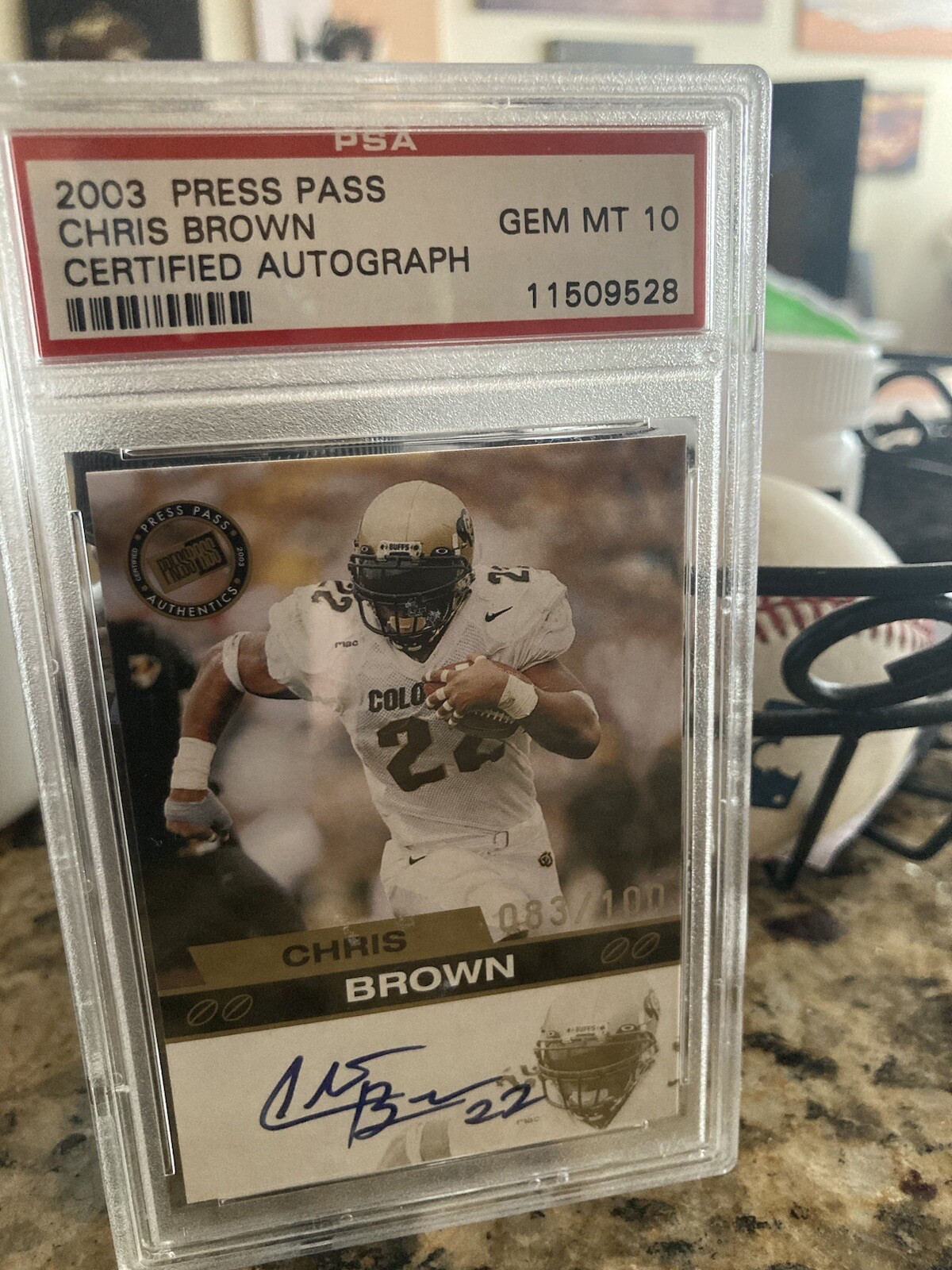 Chris Brown Press Pass Certified Autograph # Base