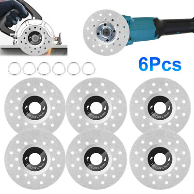 6PCS 4'' Rock Slab Grinding Disc Rock Plate Flat Grinding Disc Glass Cutting Disc