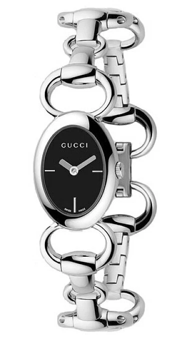 Montre pour femme GUCCI YA118501 série Tornabuoni 118 cadran noir acier inoxydable 