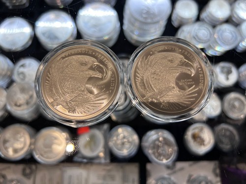 LOT OF 2 X 2oz Double Eagle Flag of Strength Freedom .999 SILVER IN CAPSULE - Picture 6 of 11