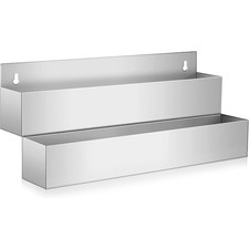 22 Inch Double Tier Single Speed Rail Stainless Steel Liquor Bottle Holder