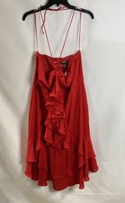Express Women's Ruffled Cami Sheath Dress Red Cocktail Party NWT Size 14