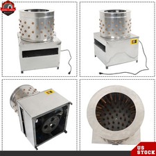 1500W Poultry De-Feather Stainless Steel Drum Chicken Plucker Machine 110V 60HZ